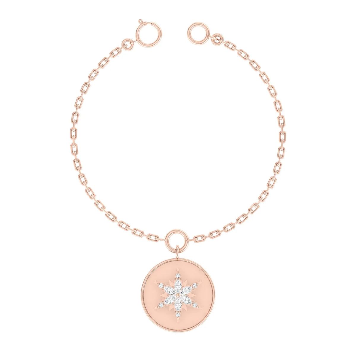 Frozen Spark Rose Gold Diamond Charm [rg]