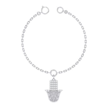 Hamsa Aura White Gold Diamond Charm [wg]