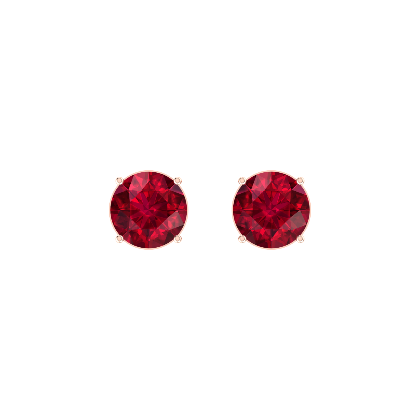 Red Luster 0.8cts Rose Gold Diamond Earrings [rg]