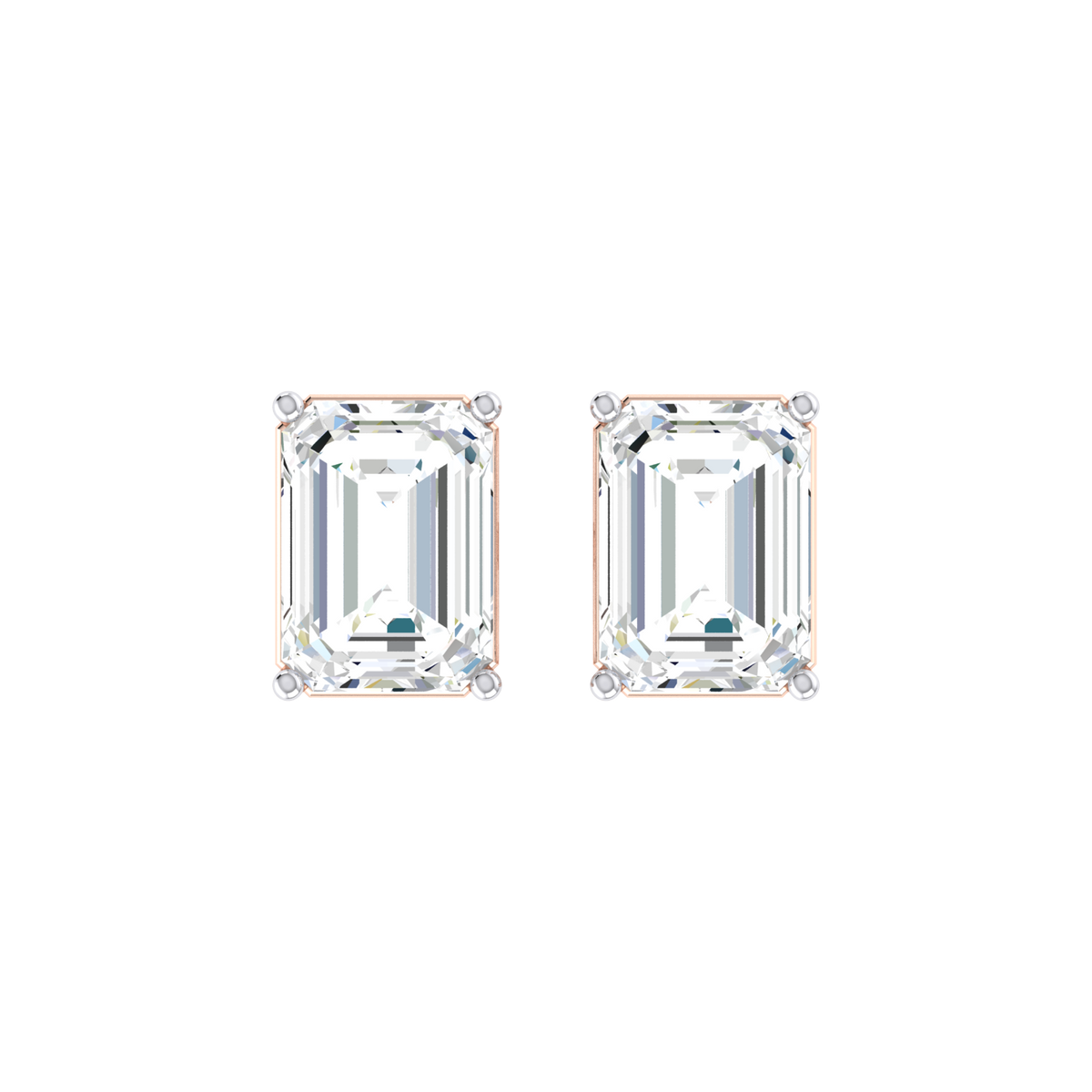 Clarity Crafted Rose Gold Diamond Earrings [rg]