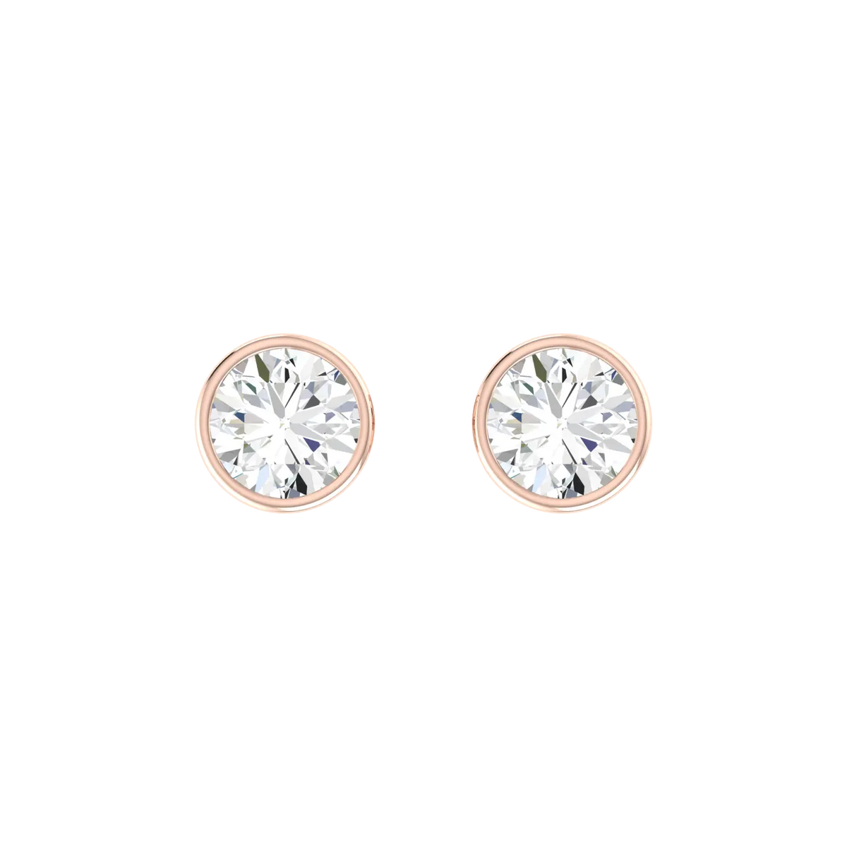 Sunlit Echoes 0.3cts Rose Gold Diamond Earrings [rg]