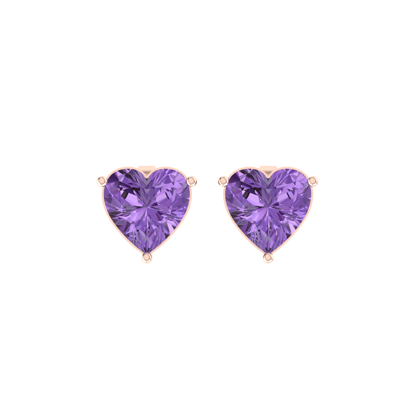  Rose Gold Diamond EarringsHeartlight 0.8cts [rg]
