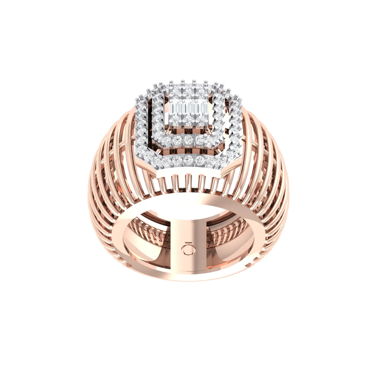 Cubic charm Rose Gold Diamond Ring [rg]