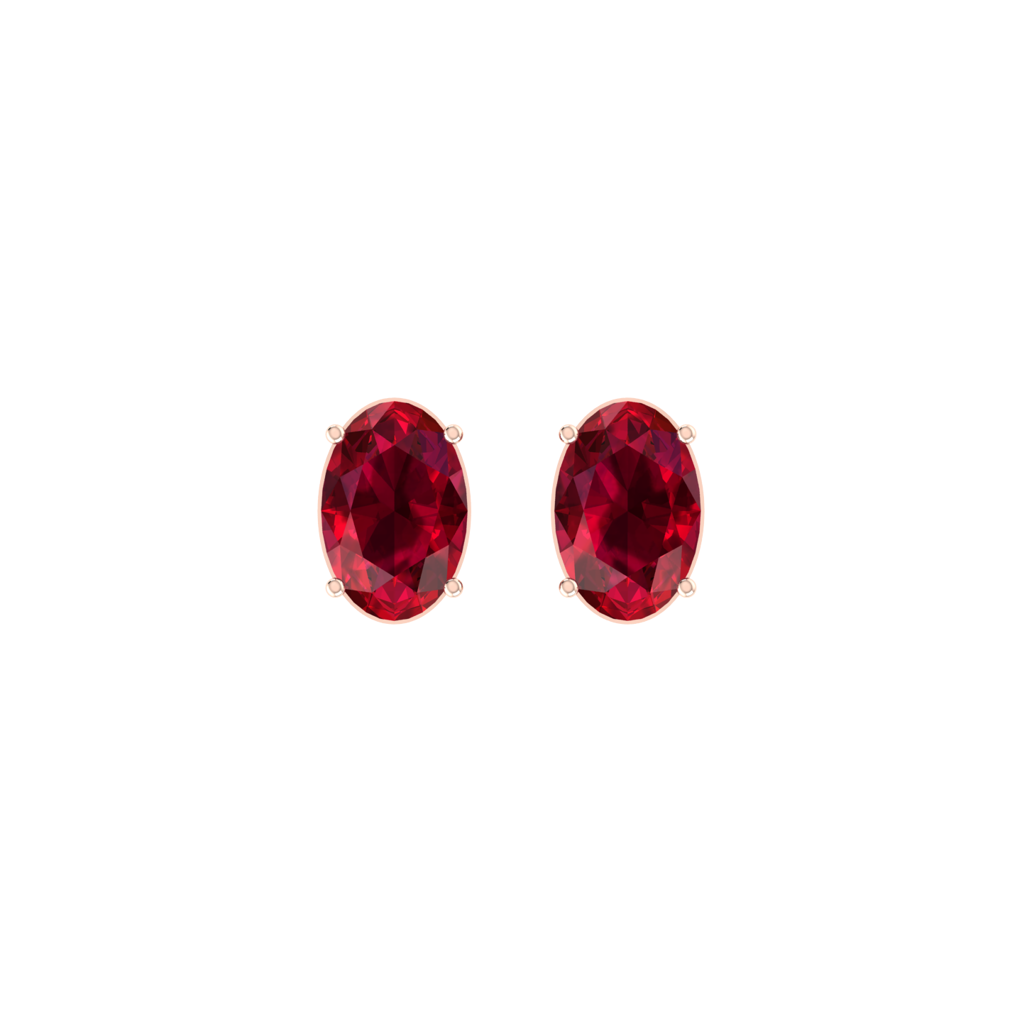 Radiant Pulse 1cts  Rose Gold Diamond Earrings [rg]
