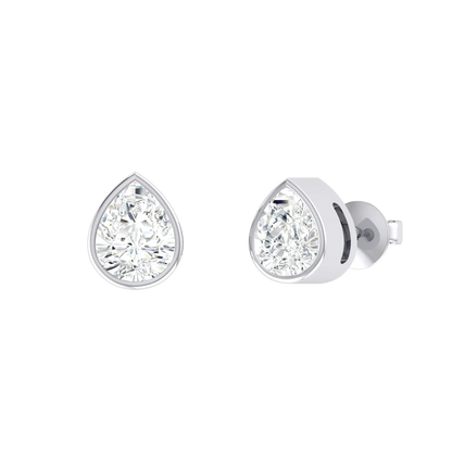White Gold Diamond Earrings - Diamond dew 0.3cts [wg]