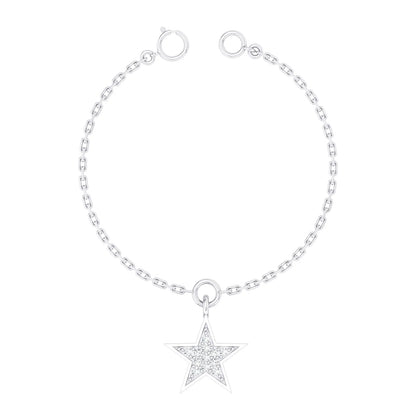 Starlit Spark White Gold Customised Diamond Charm [wg]