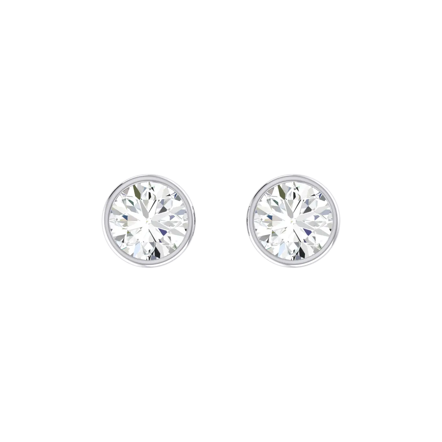 Sunlit Echoes 0.3cts White Gold Diamond Earrings [wg]
