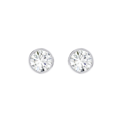 Sunlit Echoes 0.3cts White Gold Diamond Earrings [wg]