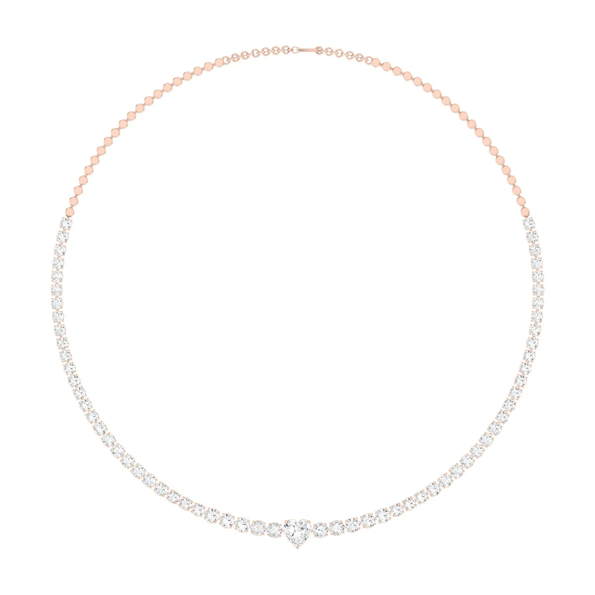 Lustre Heart Diamond Necklace
