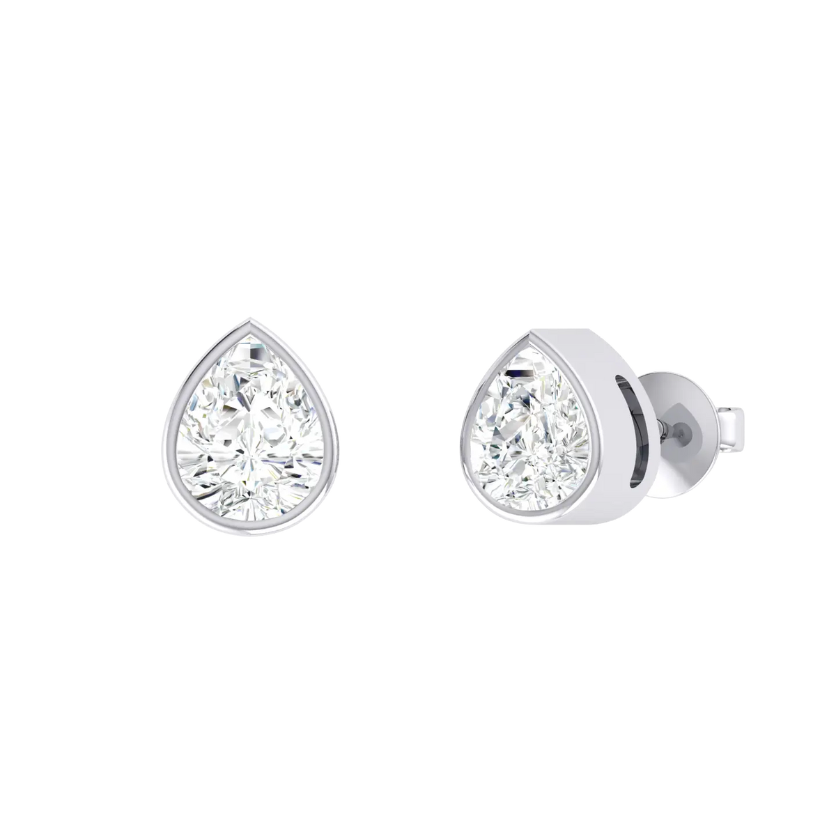 White Gold Diamond Earrings - Diamond dew 0.3cts [wg]