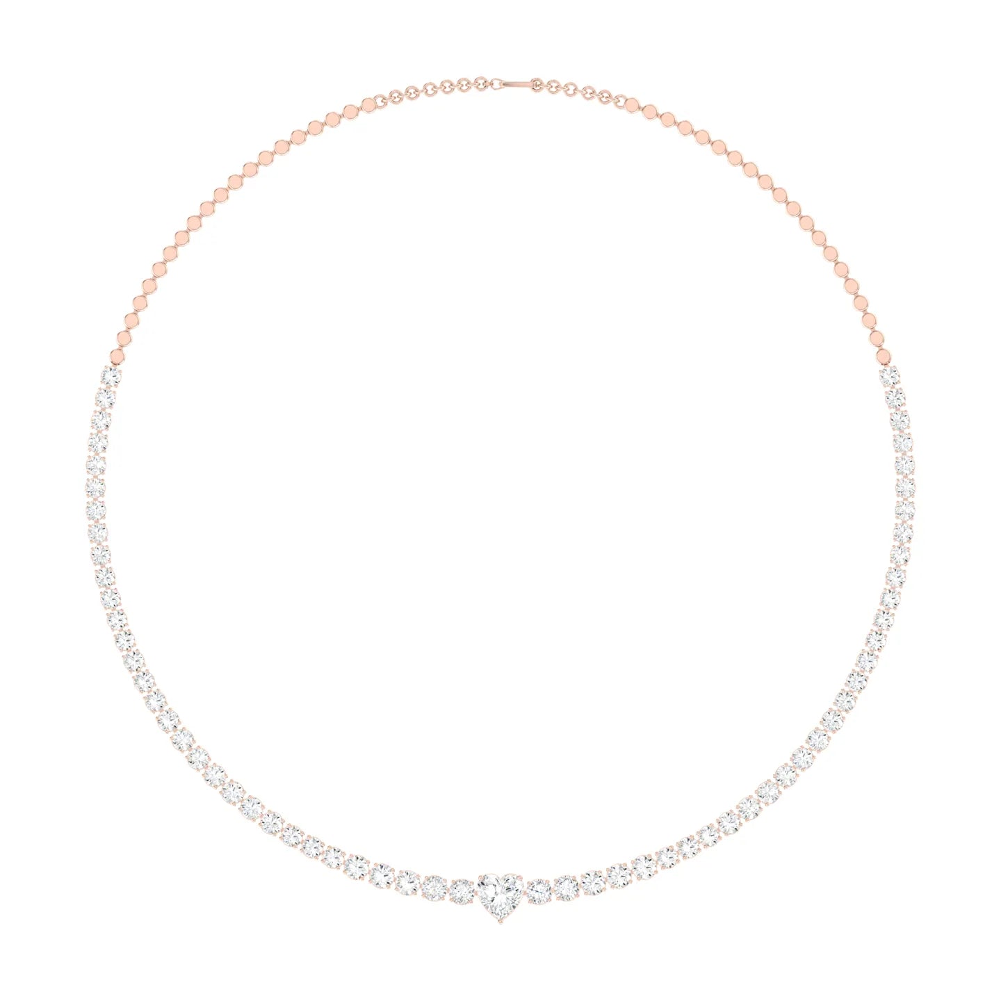 Lustre Heart Diamond Necklace