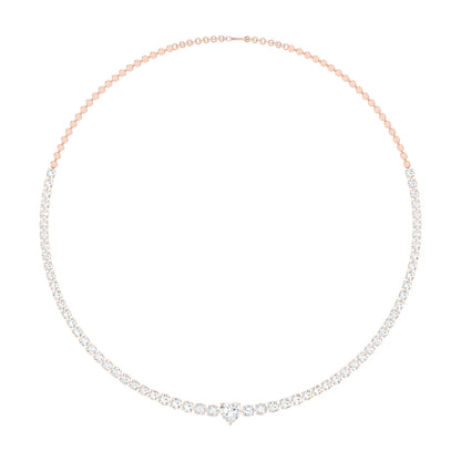 Lustre Heart Diamond Necklace