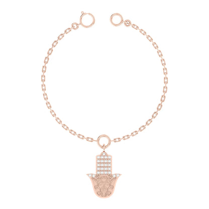 Hamsa Aura Rose Gold Diamond Charm [rg]