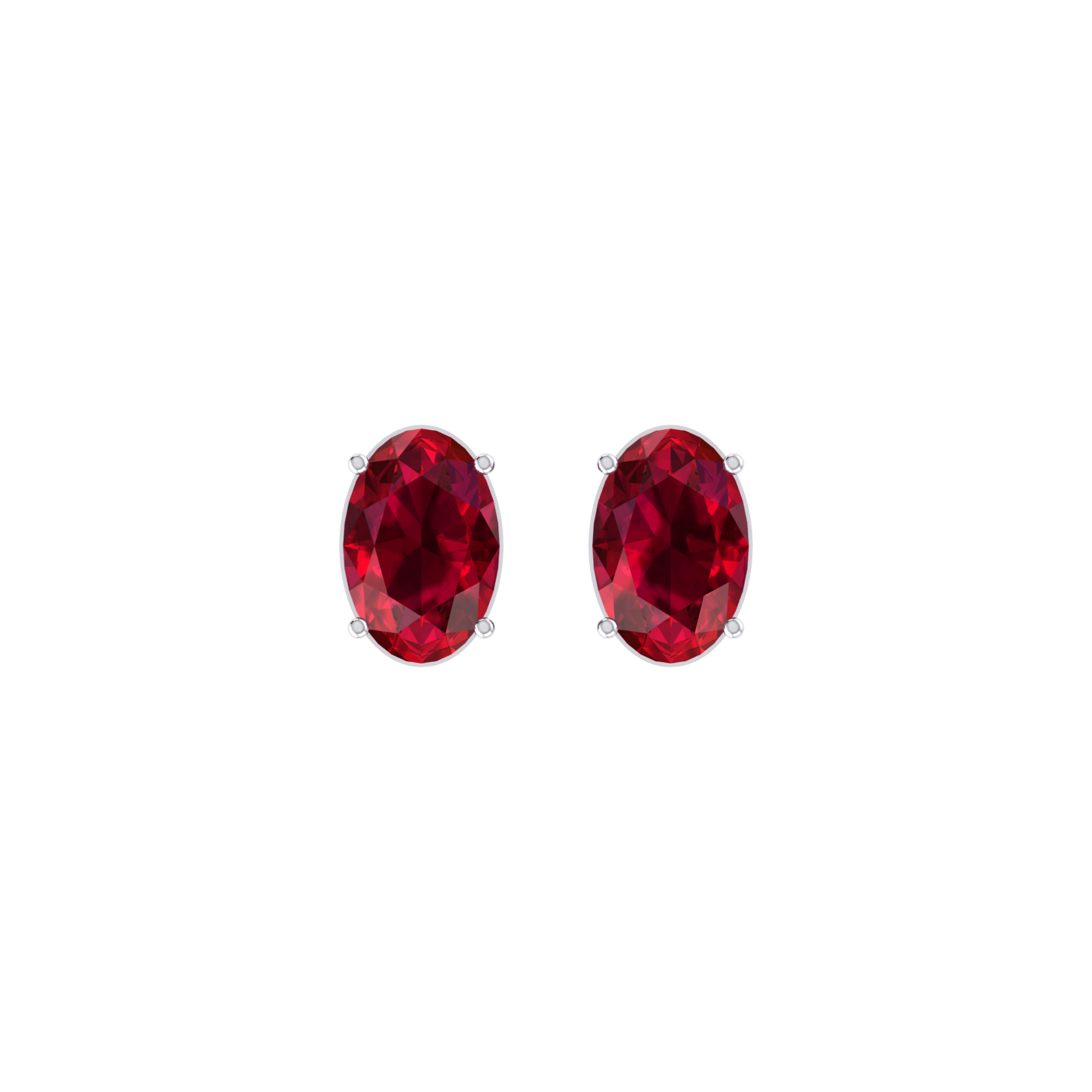 Radiant Pulse 1cts  White Gold Diamond Earrings [wg]