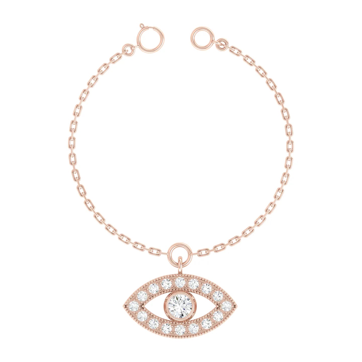 Eternal Eye Rose Gold Diamond Charm [rg]