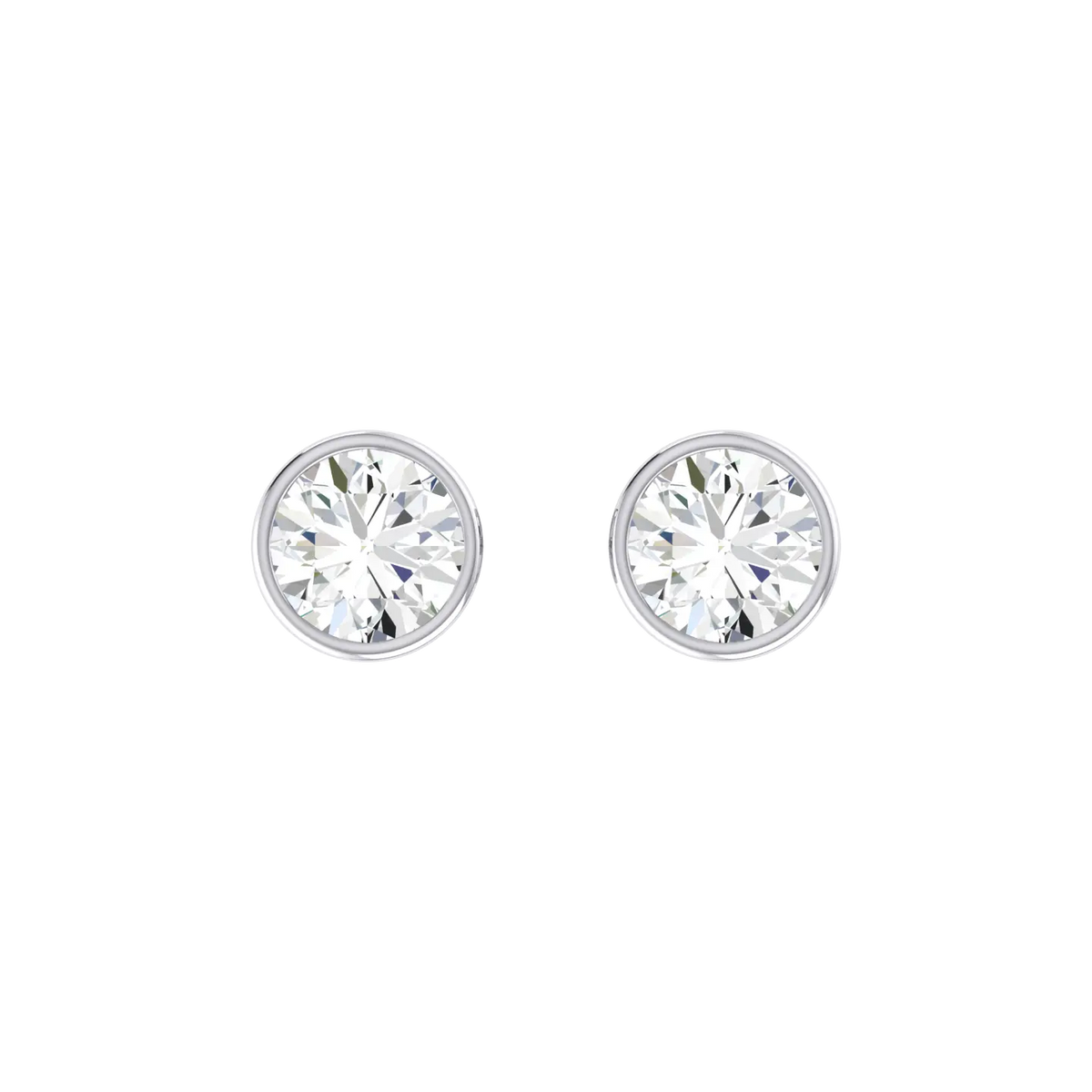 Sunlit Echoes 0.3cts White Gold Diamond Earrings [wg]