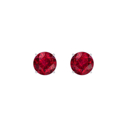 Red Luster 0.8cts White Gold Diamond Earrings [wg]