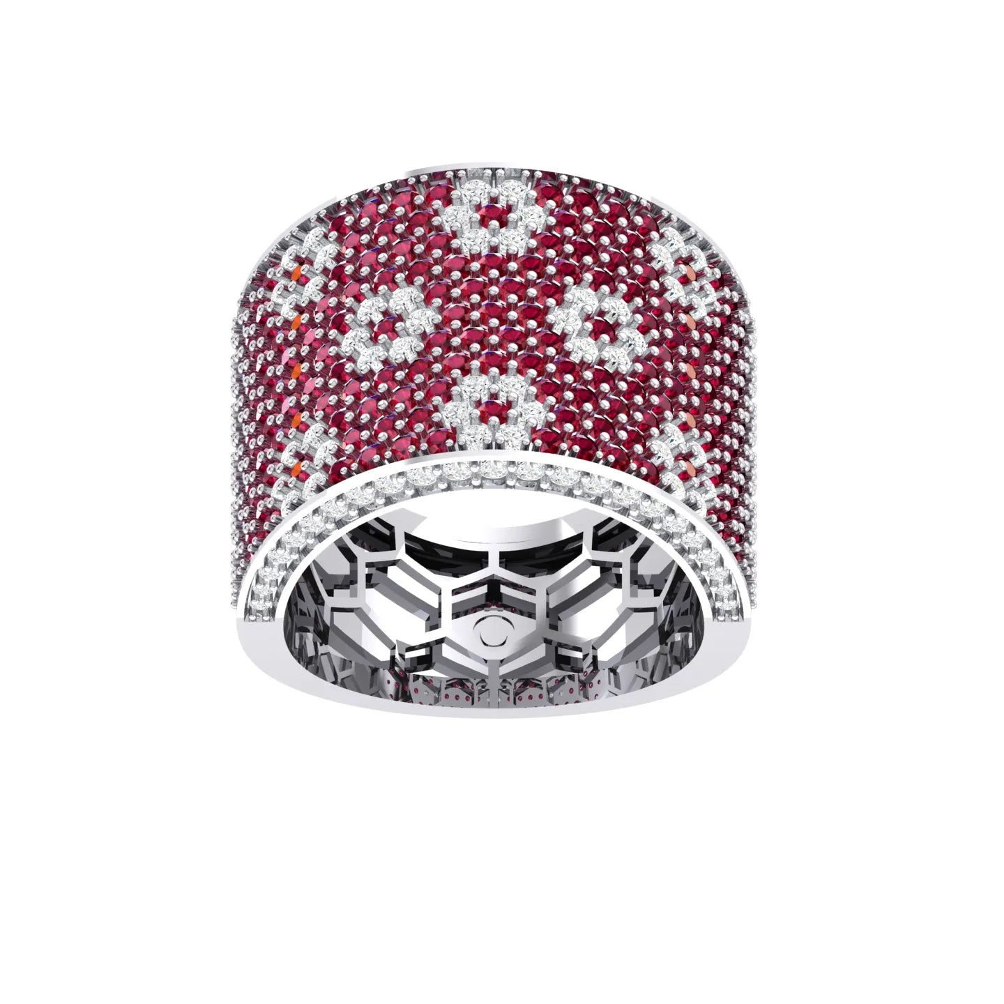 Floral Fire White Gold Diamond Ring [wg]