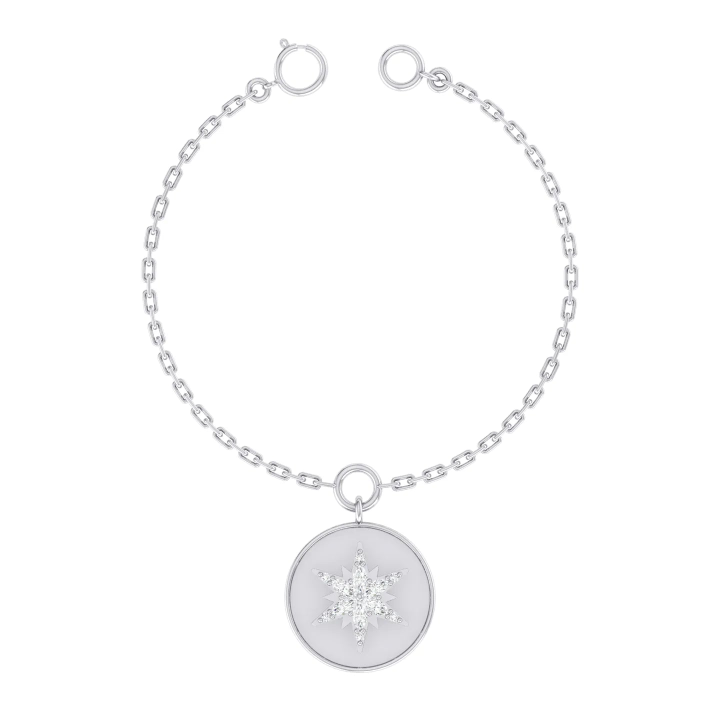 Frozen Spark White Gold Diamond Charm [wg]