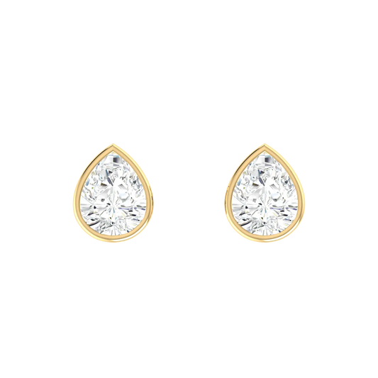 Diamond dew 0.3cts Yellow Gold Diamond Earrings [yg]