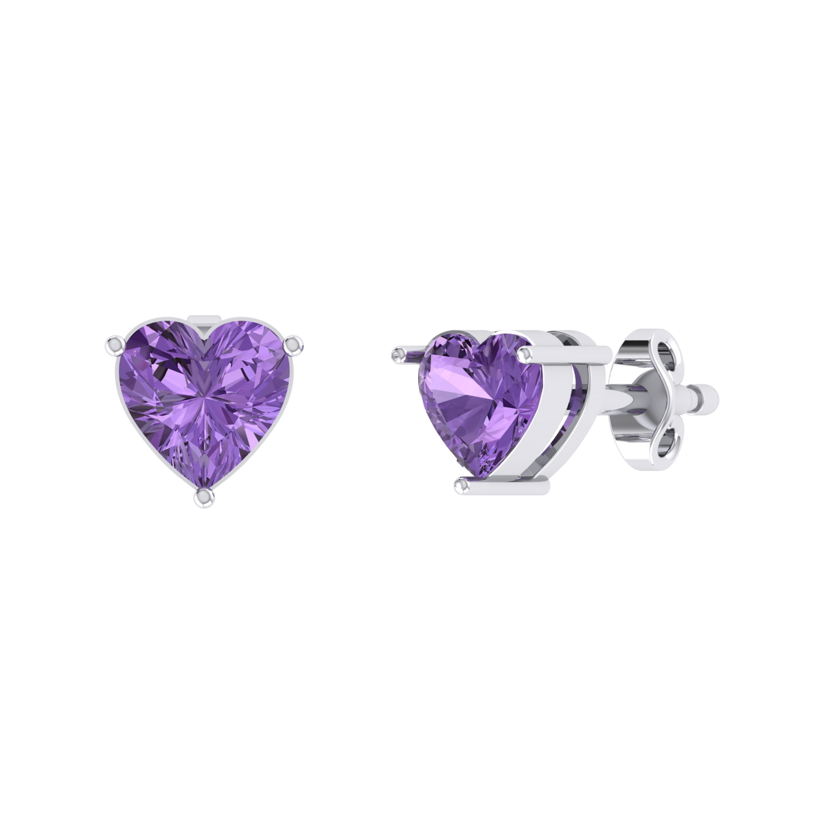 White Gold Diamond Earrings - Heartlight 0.3cts [wg]