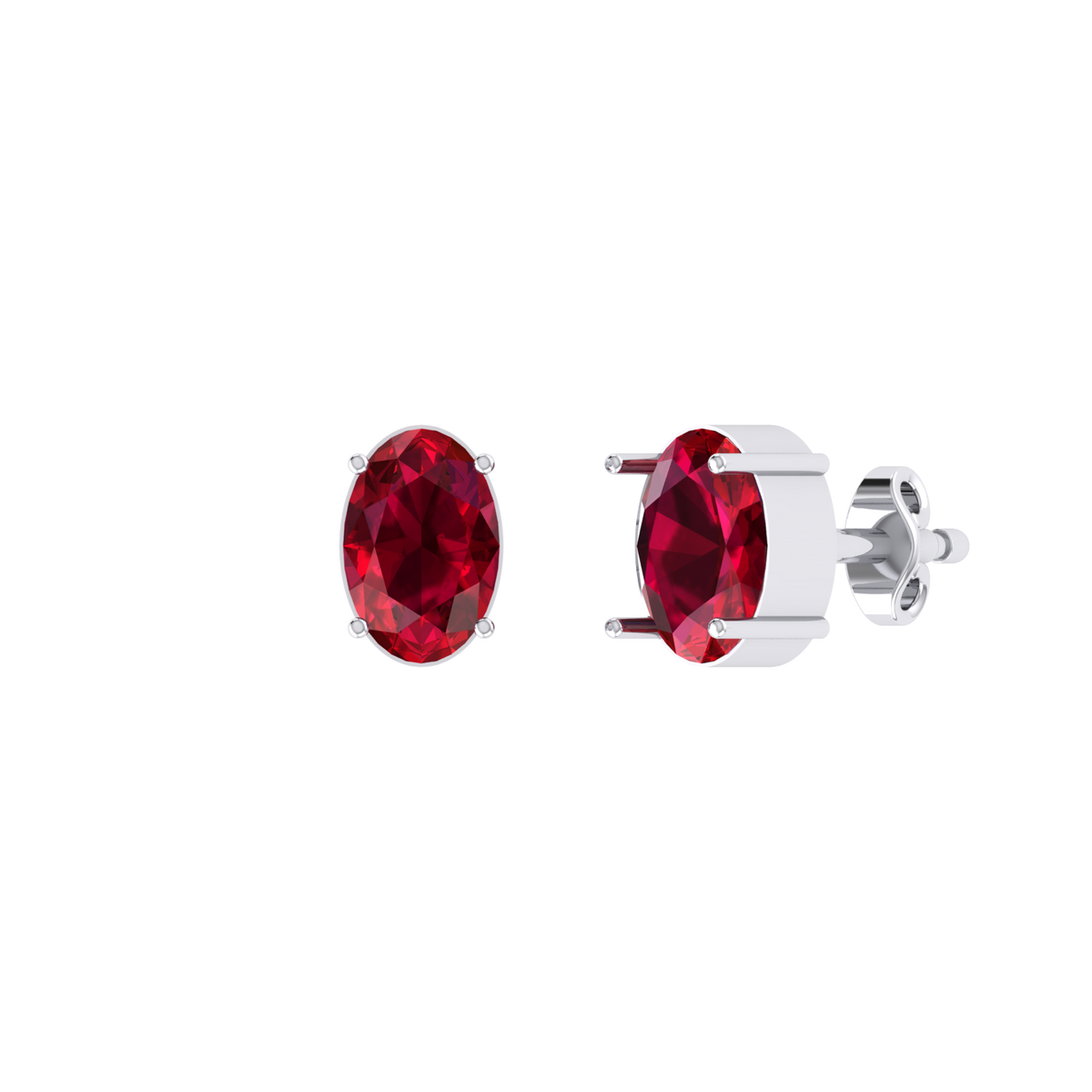 White Gold Diamond Earrings - Radiant Pulse 1cts [wg]