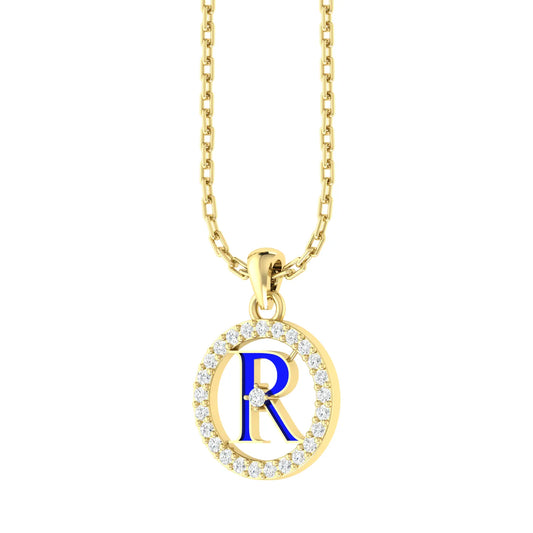 Radiant R Yellow Gold Diamond Pendant [yg]