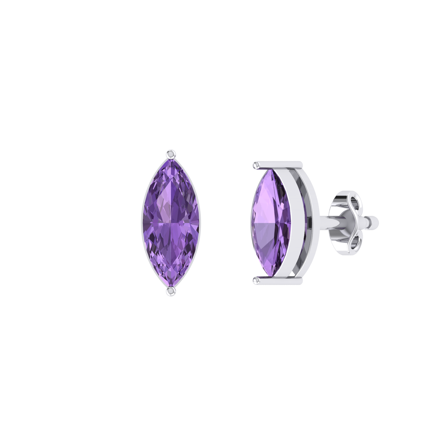 White Gold Diamond Earrings - Gemstream 1cts [wg]