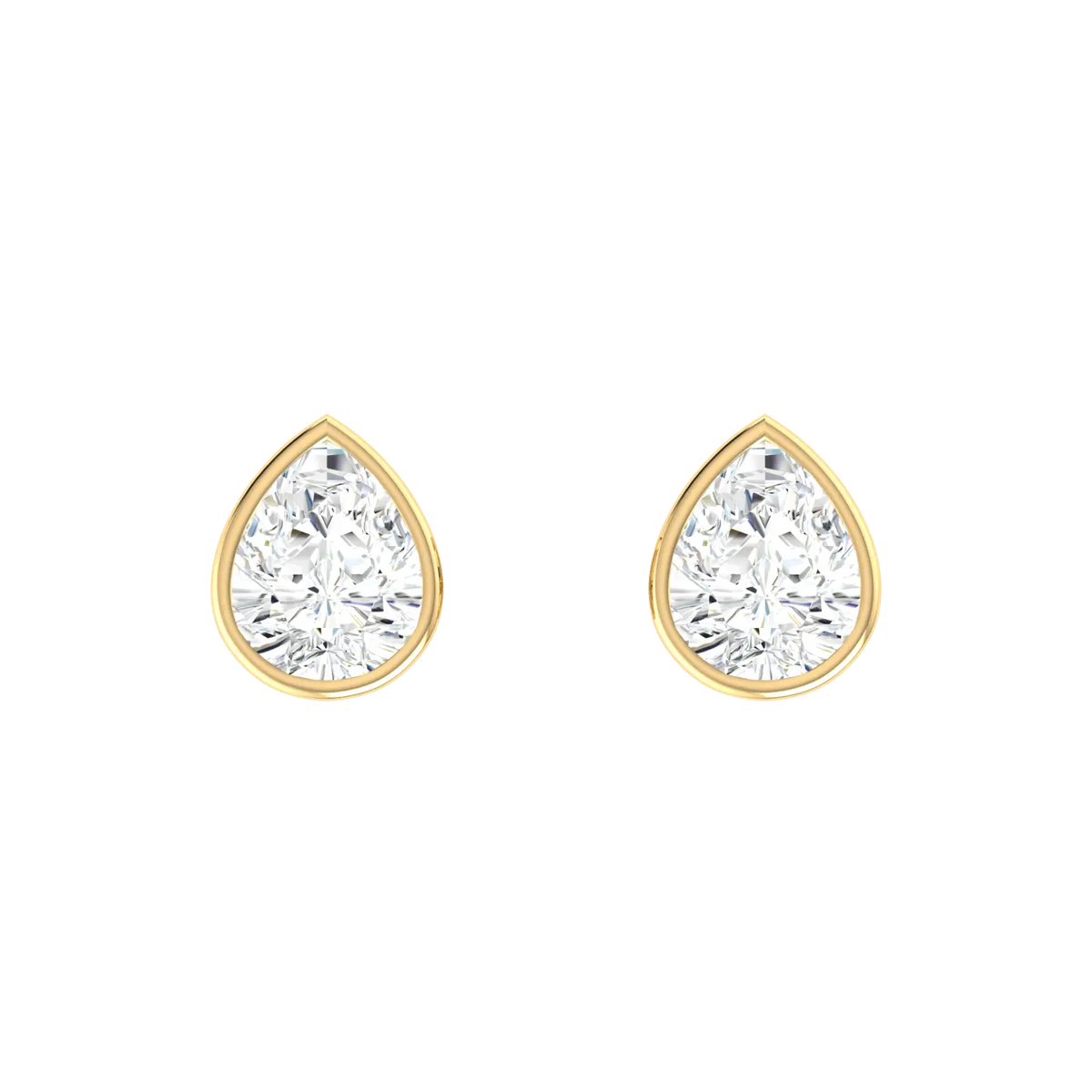 Diamond dew 0.3cts Yellow Gold Diamond Earrings [yg]