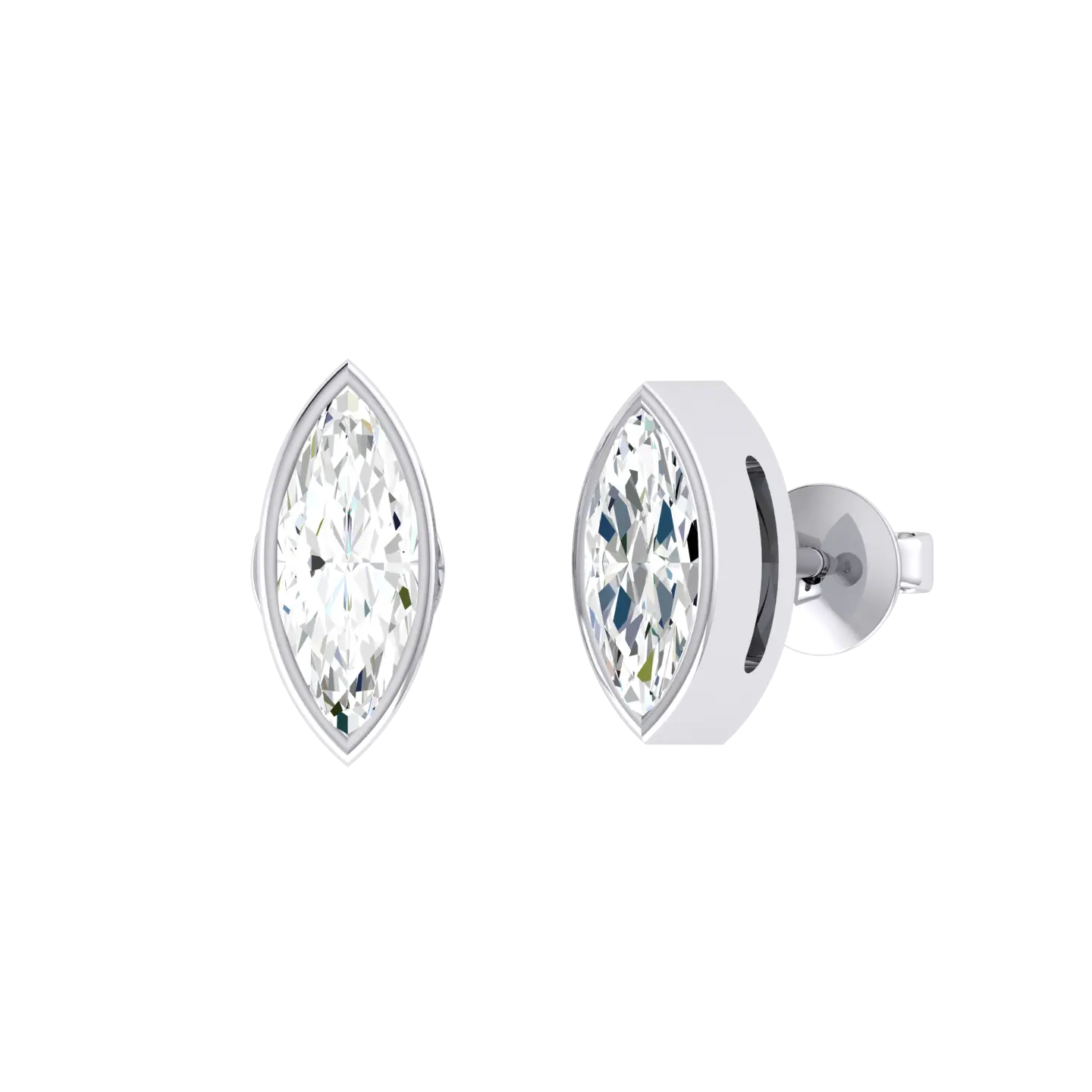White Gold Diamond Earrings - Solaris Echo 0.3cts [wg]