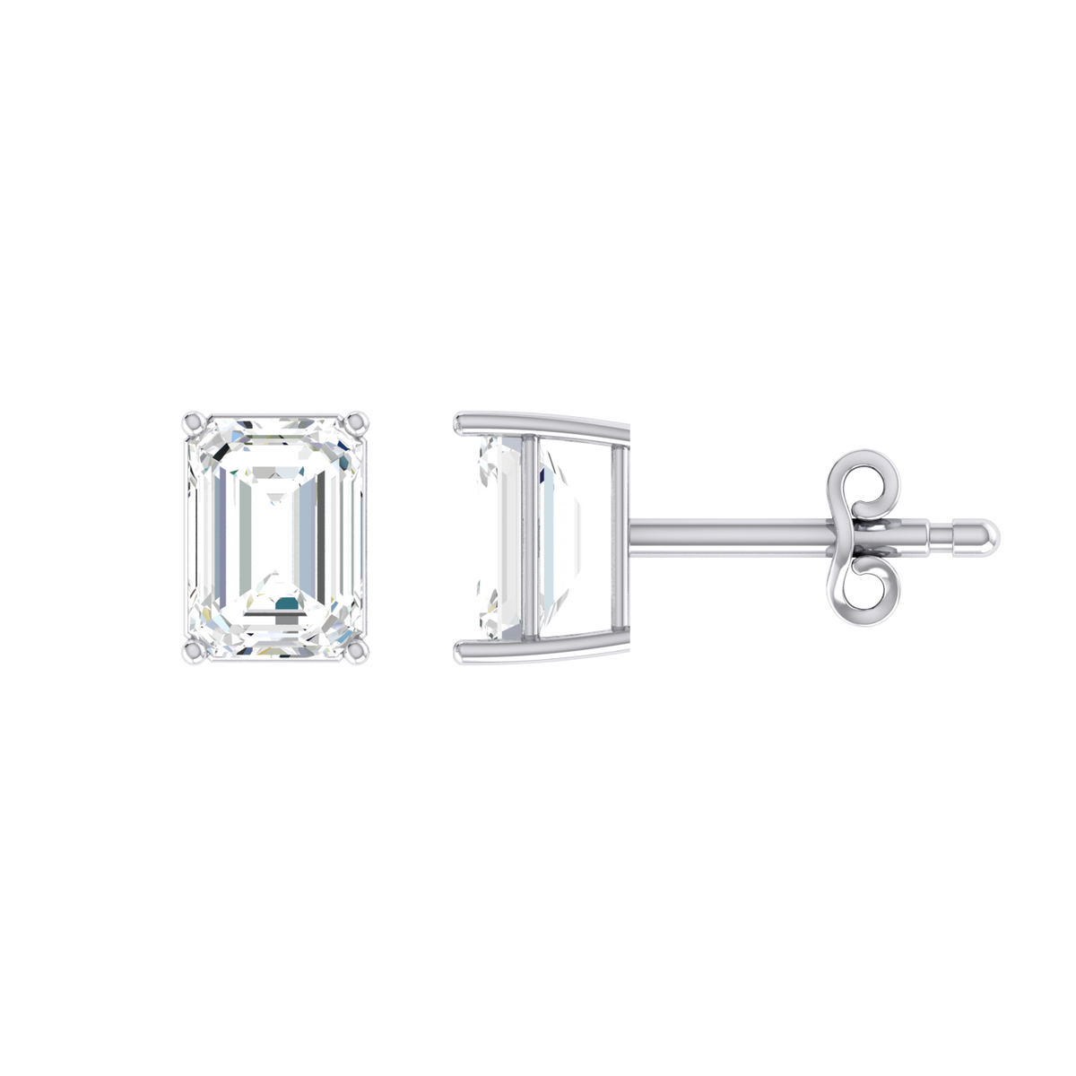 White Gold Diamond Earrings - Clarity Crafted [wg]