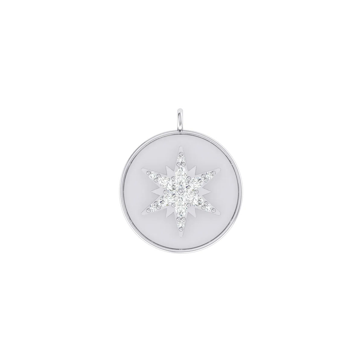 White Gold Diamond Charm - Frozen Spark [wg]