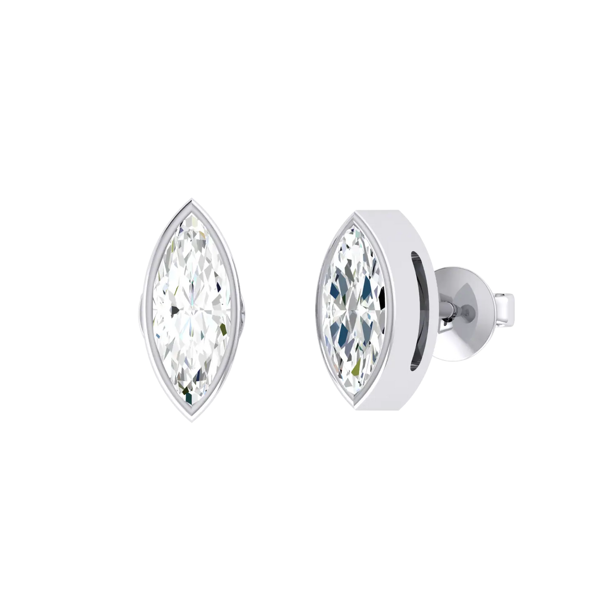 White Gold Diamond Earrings - Solaris Echo 0.3cts [wg]