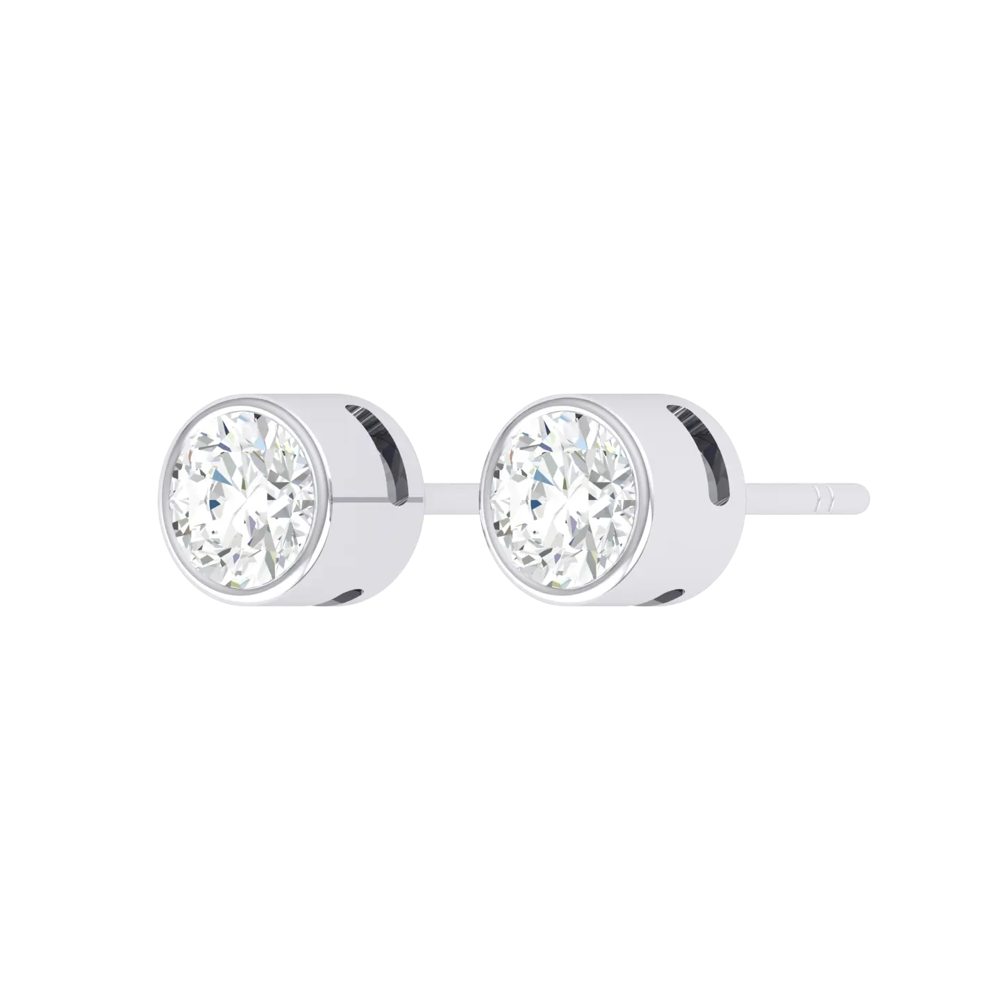 White Gold Diamond Earrings - Sunlit Echoes 0.3cts [wg]