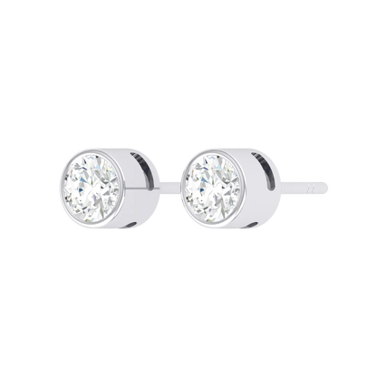 White Gold Diamond Earrings - Sunlit Echoes 0.3cts [wg]