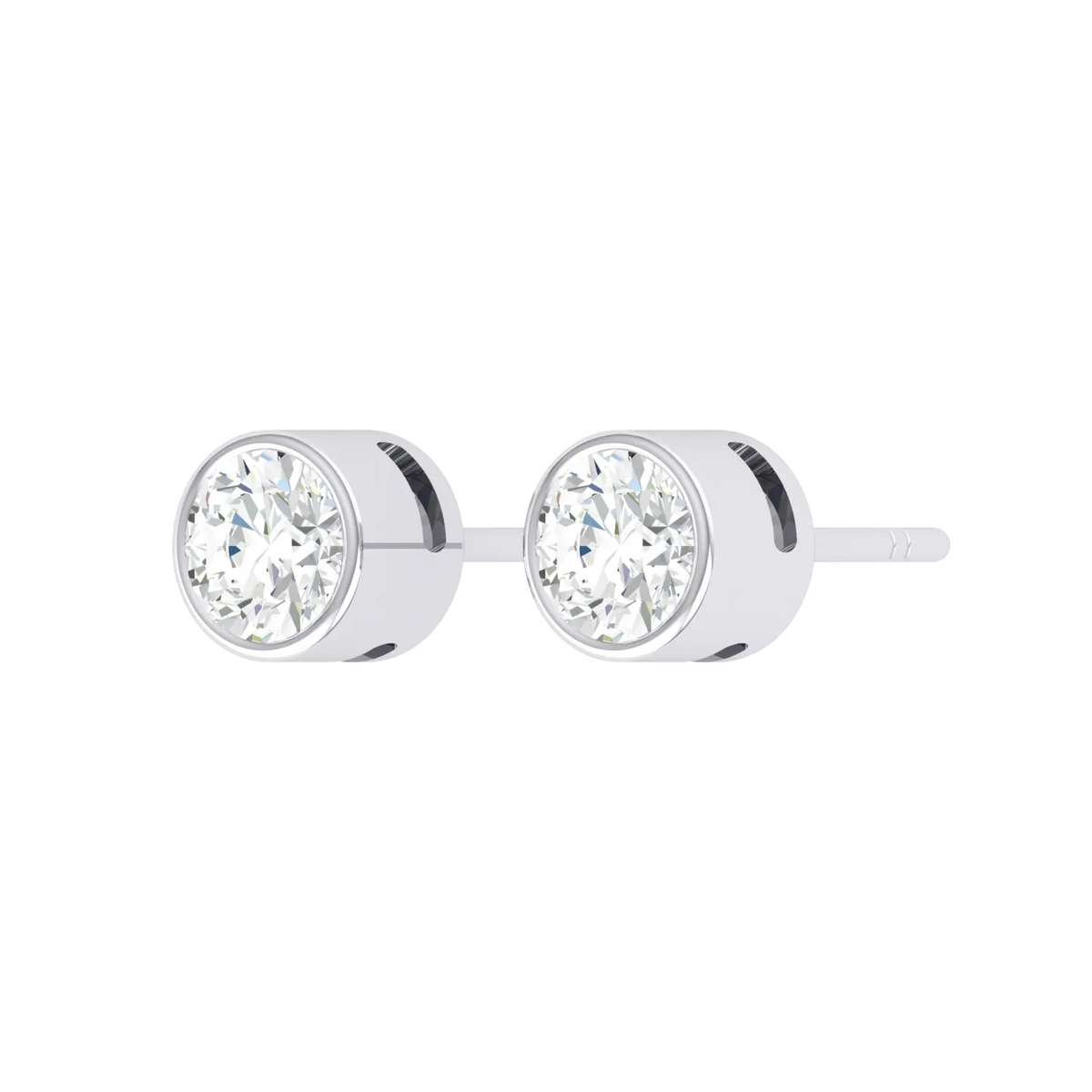 White Gold Diamond Earrings - Sunlit Echoes 0.3cts [wg]