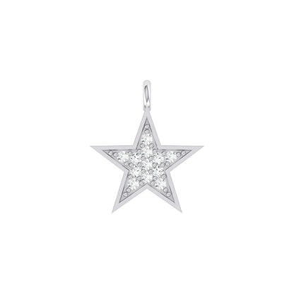 White Gold Customised Diamond Charm - Starlit Spark [wg]