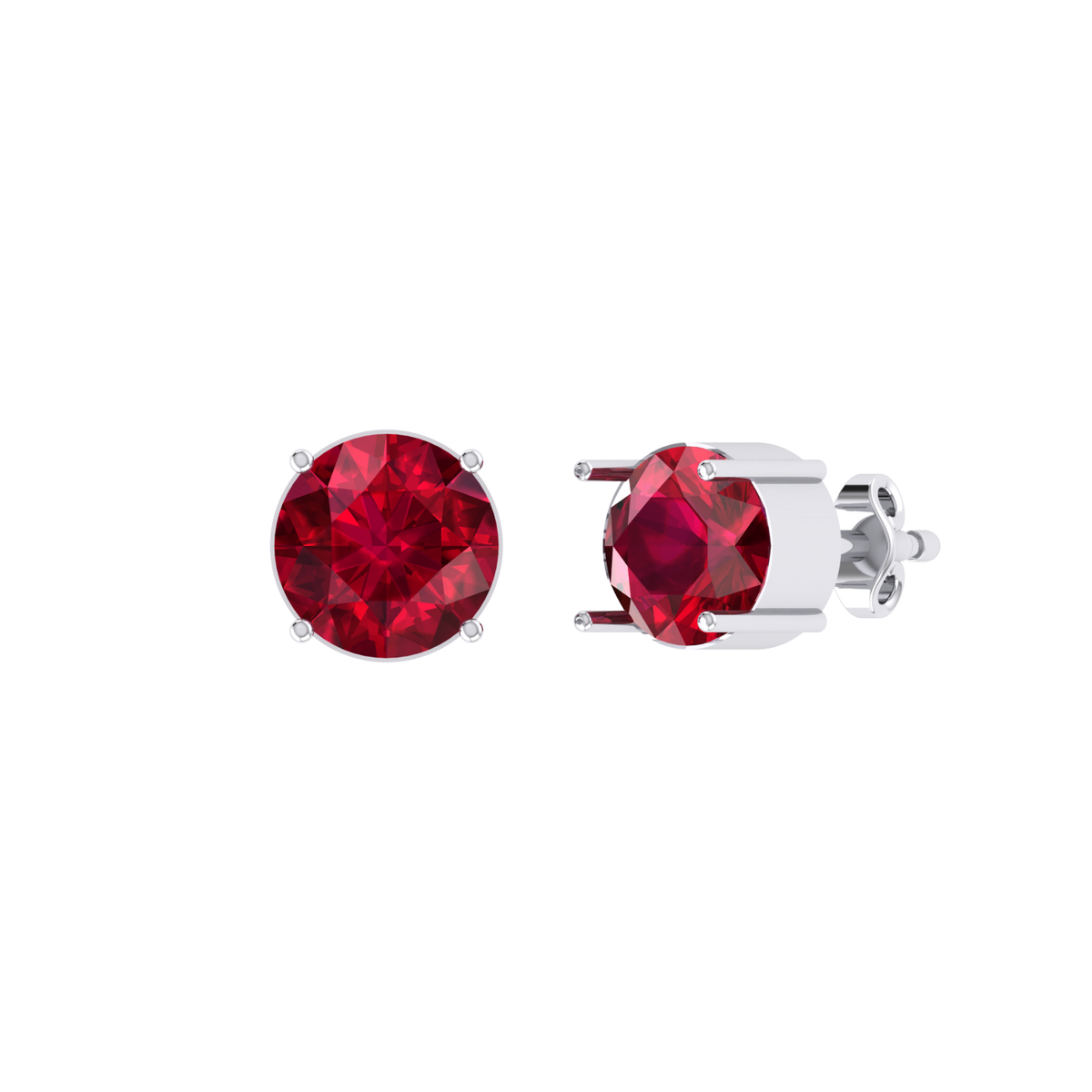 White Gold Diamond Earrings - Red Luster 0.5cts [wg]