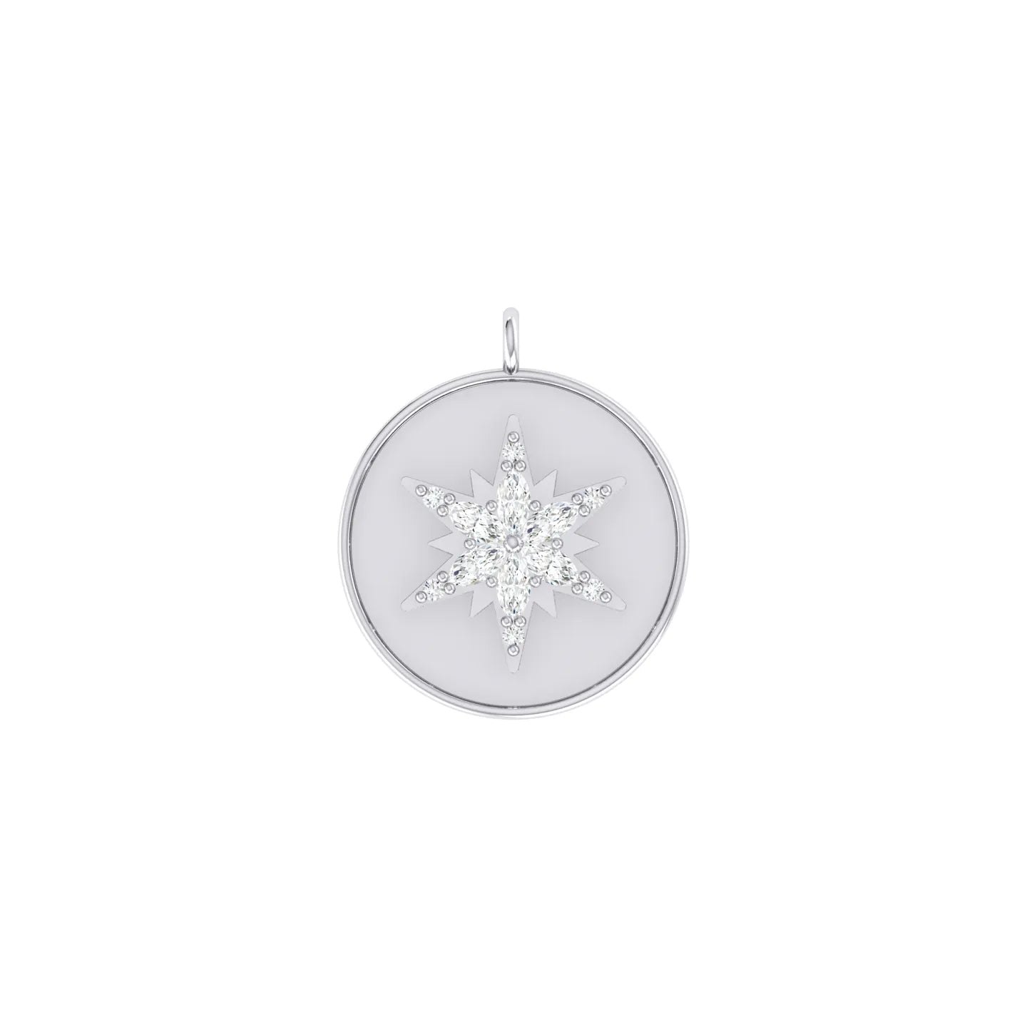 White Gold Diamond Charm - Frozen Spark [wg]