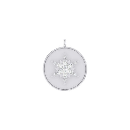 White Gold Diamond Charm - Frozen Spark [wg]