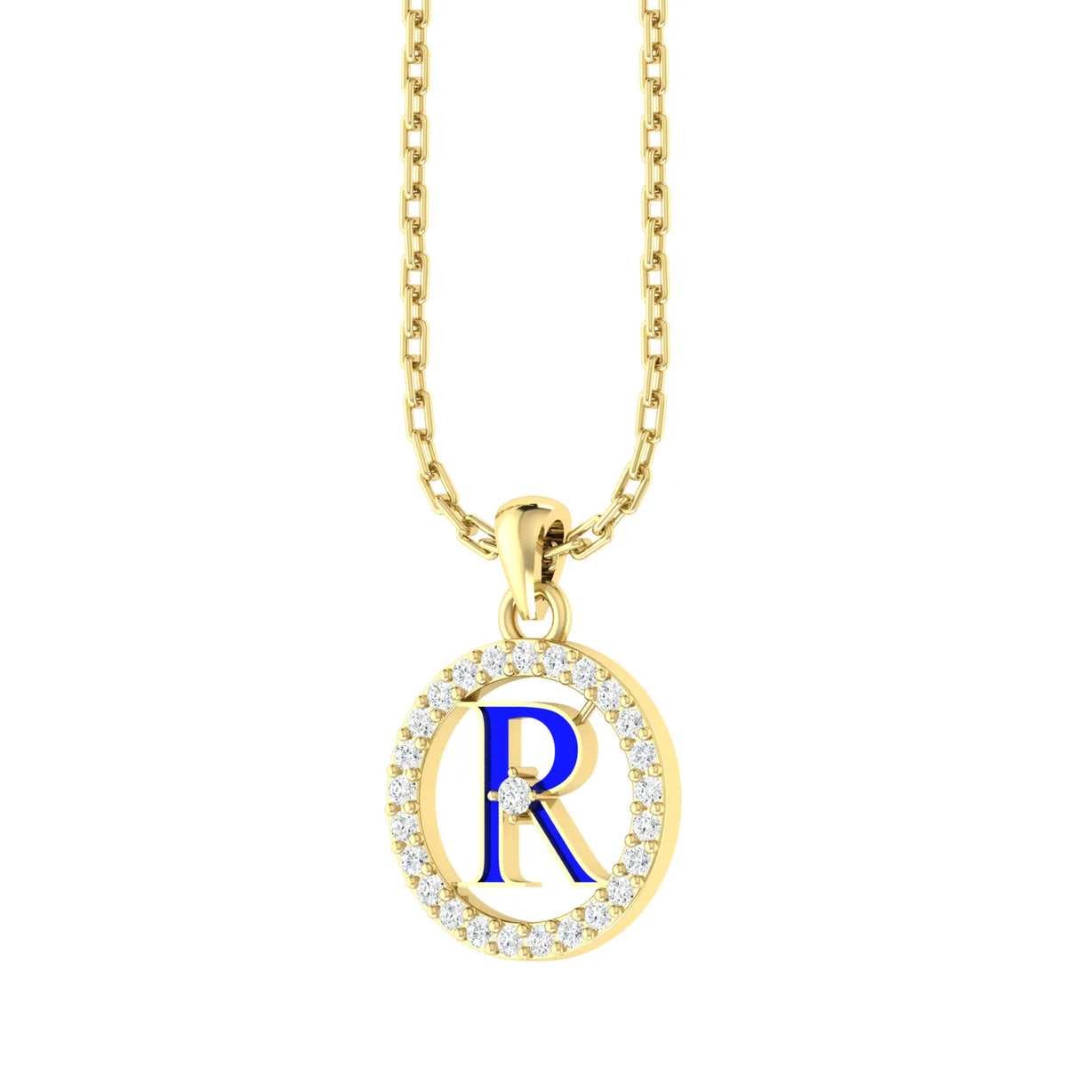 Radiant R Yellow Gold Diamond Pendant [yg]