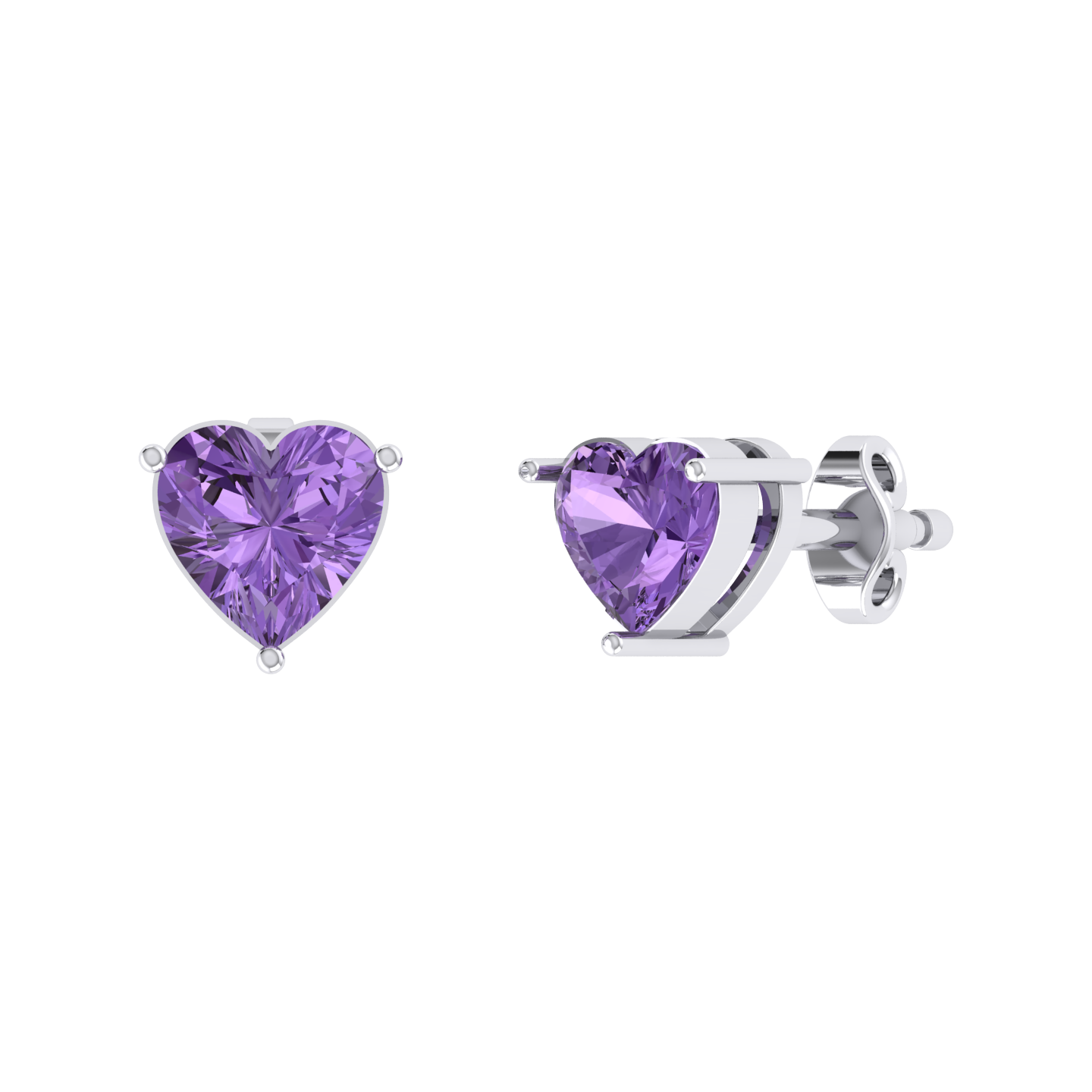White Gold Diamond Earrings - Heartlight 0.3cts [wg]