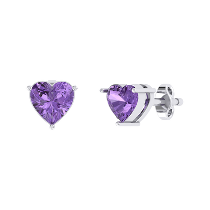 White Gold Diamond Earrings - Heartlight 0.3cts [wg]