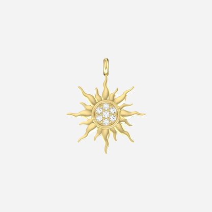 Yellow Gold Customised Diamond Charm - Sunspell Charm  [yg]