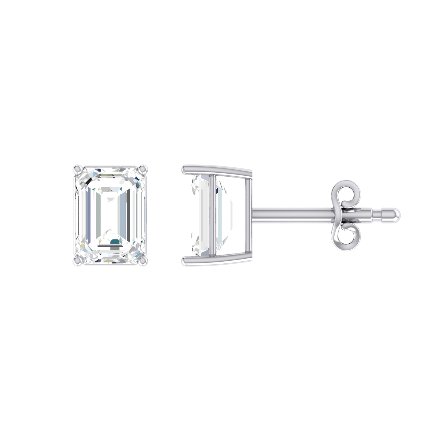 White Gold Diamond Earrings - Clarity Crafted [wg]