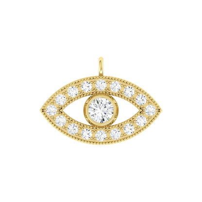 Yellow Gold Diamond Charm - Eternal Eye [yg]