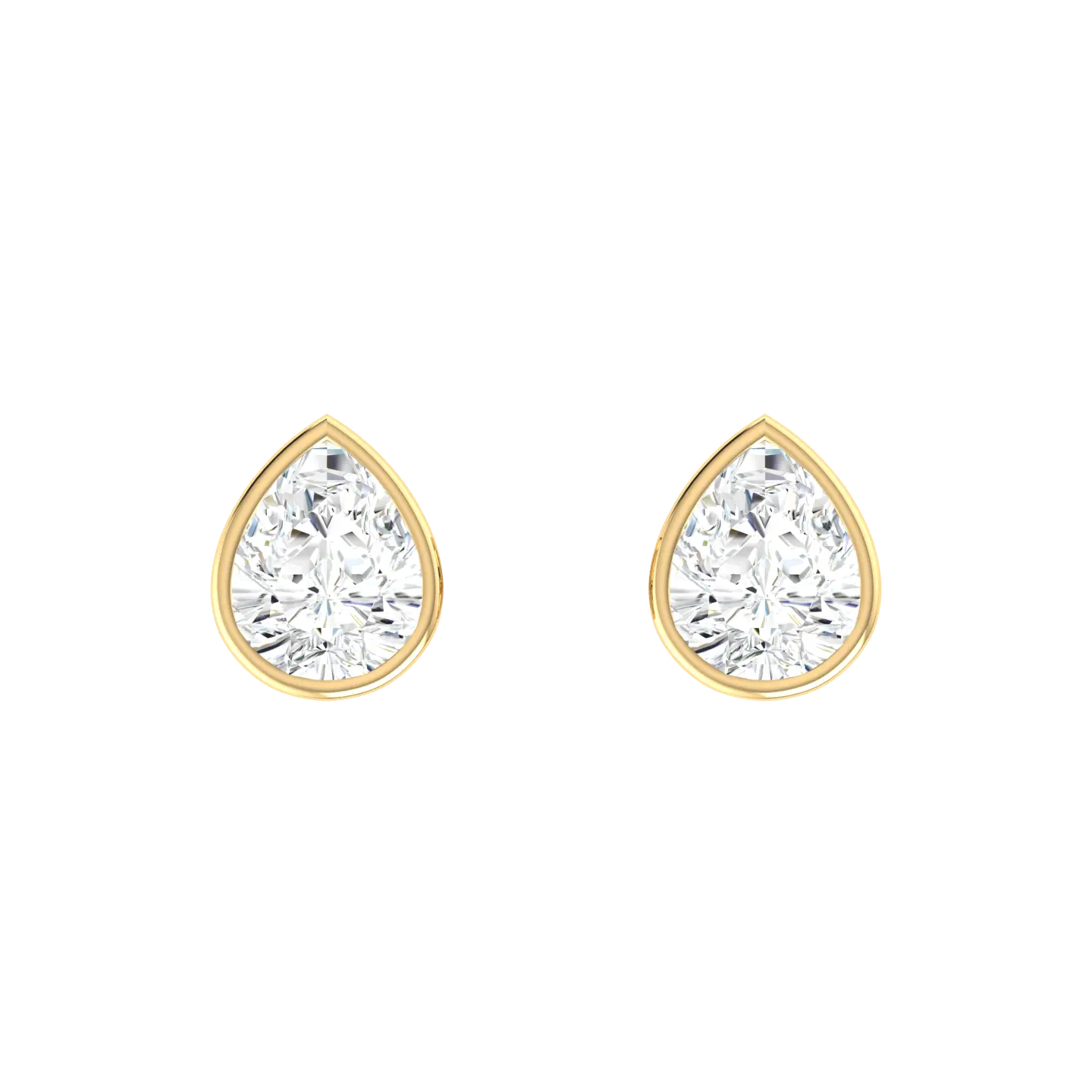 Diamond dew 0.3cts Yellow Gold Diamond Earrings [yg]