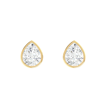 Diamond dew 0.3cts Yellow Gold Diamond Earrings [yg]