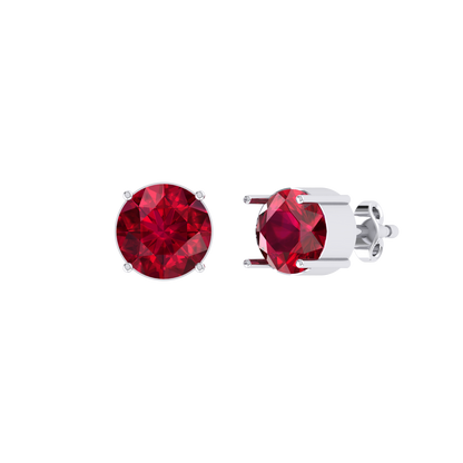 White Gold Diamond Earrings - Red Luster 0.8cts [wg]