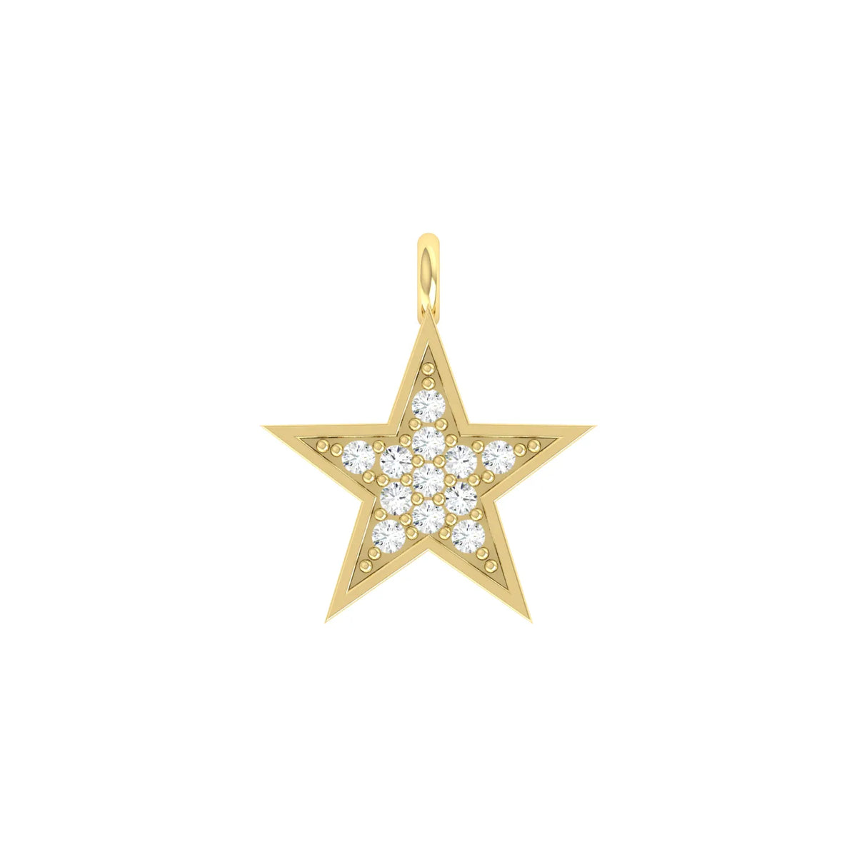 Yellow Gold Customised Diamond Charm - Starlit Spark [yg]